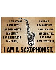 I am a saxophonist - I am strong 17x11 Poster front