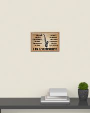 I am a saxophonist - I am strong 17x11 Poster poster-landscape-17x11-lifestyle-08