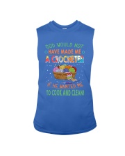 Knitting God Would Have Made Me A Crocheter Sleeveless Tee tile