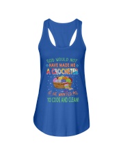 Knitting God Would Have Made Me A Crocheter Ladies Flowy Tank tile