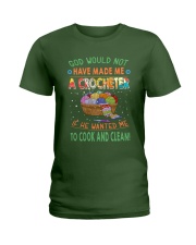 Knitting God Would Have Made Me A Crocheter Ladies T-Shirt tile