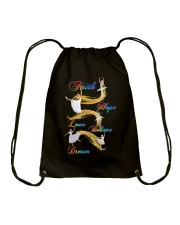 Ballet Faith Hope Love Believe Dream Drawstring Bag thumbnail
