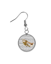 Trumpet Music Sheet Circle Earrings thumbnail