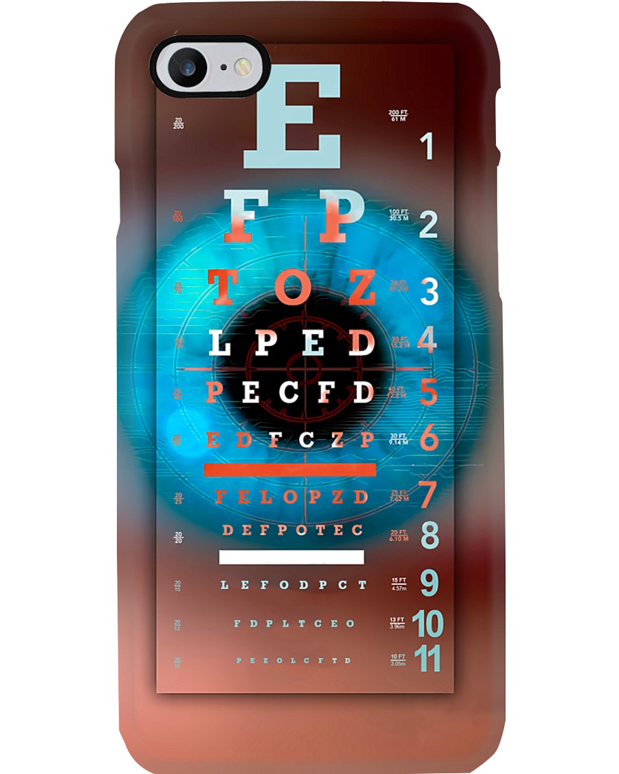 Optometrist Eye Chart With Eye Phone Case