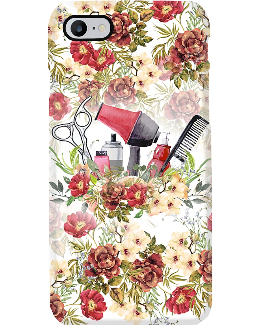 Hairdresser Vintage Flowery Tools Phone Case