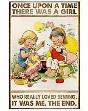 Sewing Two Cute Girls 11x17 Poster front