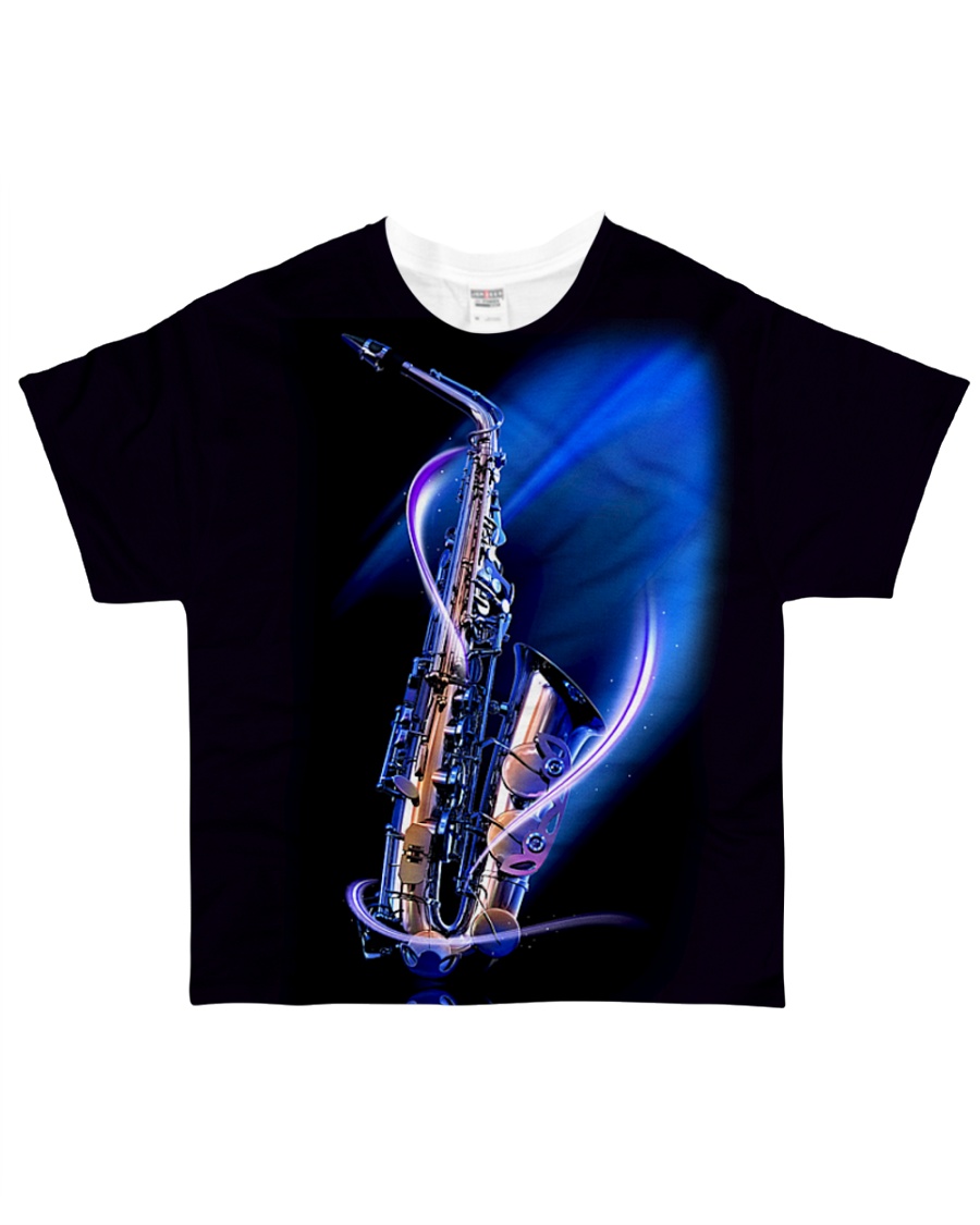 Saxophone with blue light All-over T-Shirt
