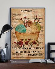 Crocheting She works willingly with her hands 11x17 Poster lifestyle-poster-2