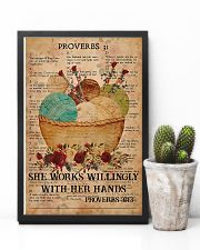 Crocheting She works willingly with her hands 11x17 Poster lifestyle-poster-8