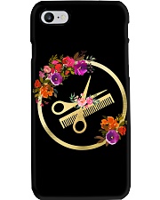 Floral Scissors Comb Hairdresser Phone Case i-phone-7-case