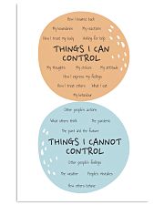 Social Worker Things I Can Control 11x17 Poster front