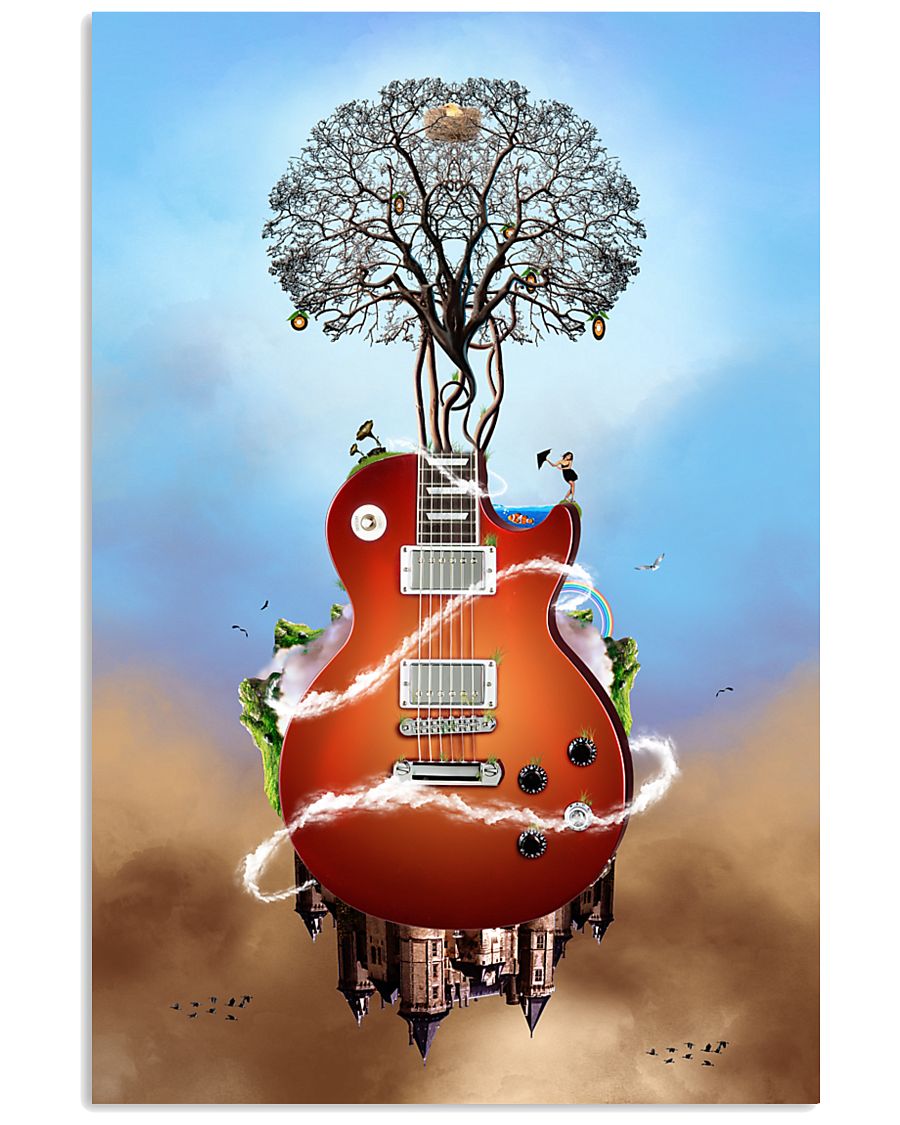 Guitar Tree In Sky 11x17 Poster