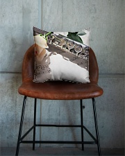 Romantic Rose Flute Image Square Pillowcase aos-pillow-square-front-lifestyle-04