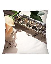 Romantic Rose Flute Image Square Pillowcase front