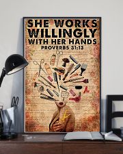 She Works Willingly Hairdresser 11x17 Poster lifestyle-poster-2
