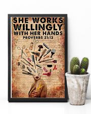 She Works Willingly Hairdresser 11x17 Poster lifestyle-poster-8
