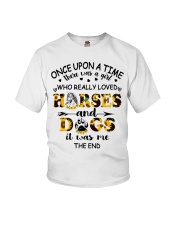 Horses And Dogs Youth T-Shirt front