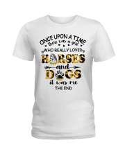 Horses And Dogs Ladies T-Shirt tile