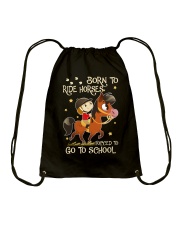 Born To Ride Horses Drawstring Bag thumbnail