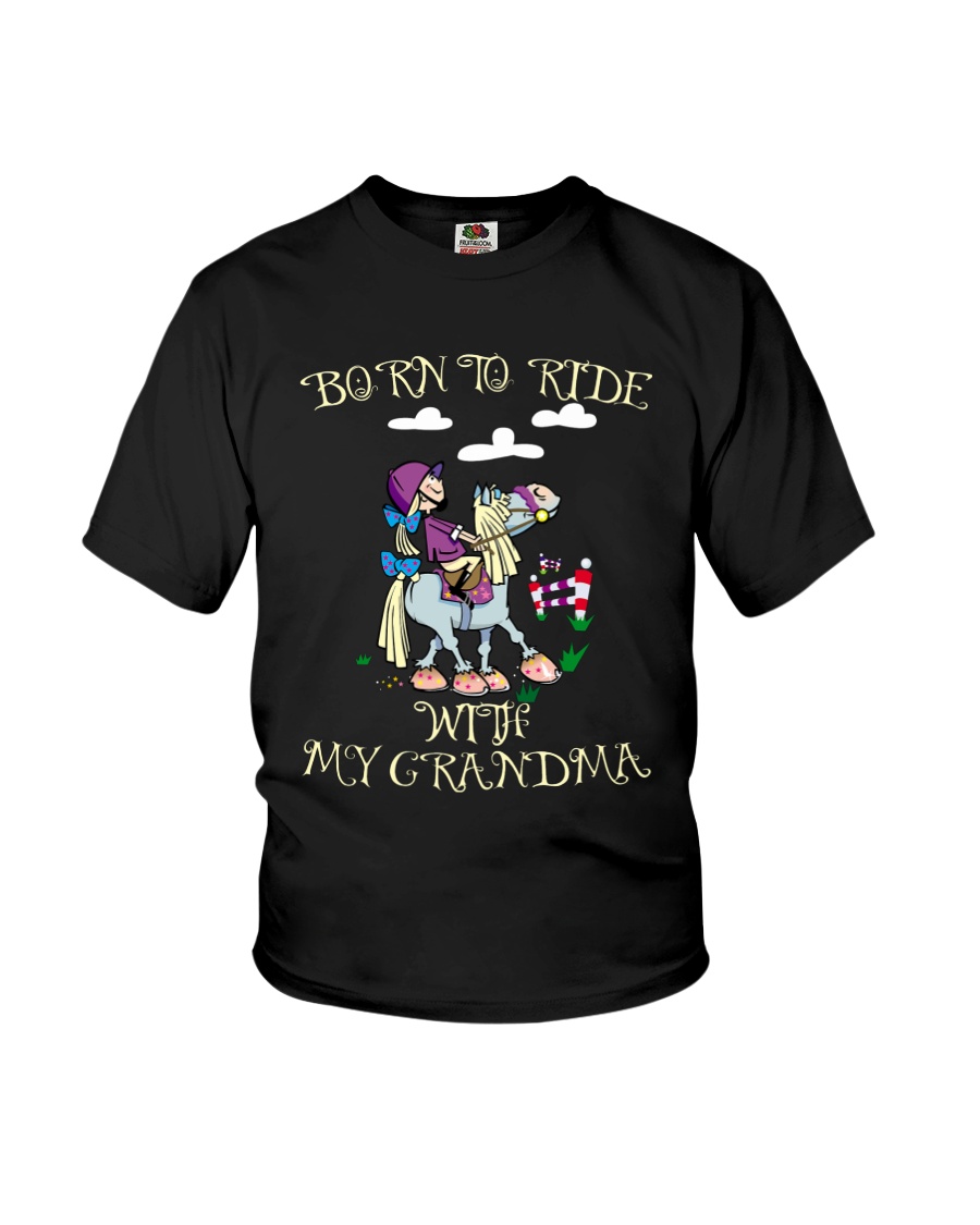 Born To Ride With My Grandma Youth T-Shirt