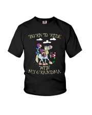 Born To Ride With My Grandma Youth T-Shirt front