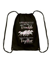 When We Ride Together Drawstring Bag thumbnail