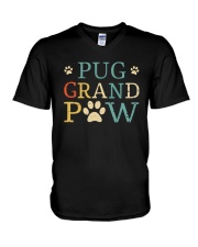 Pug Grandpaw V-Neck T-Shirt thumbnail