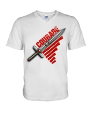 Courage t-shirt V-Neck T-Shirt thumbnail