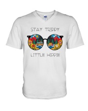 Stay Trippy Little Hippie V-Neck T-Shirt tile