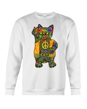 Hippie Cat Crewneck Sweatshirt thumbnail