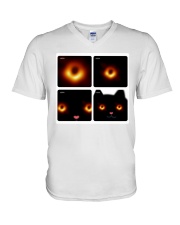 Black Hole Cat V-Neck T-Shirt thumbnail