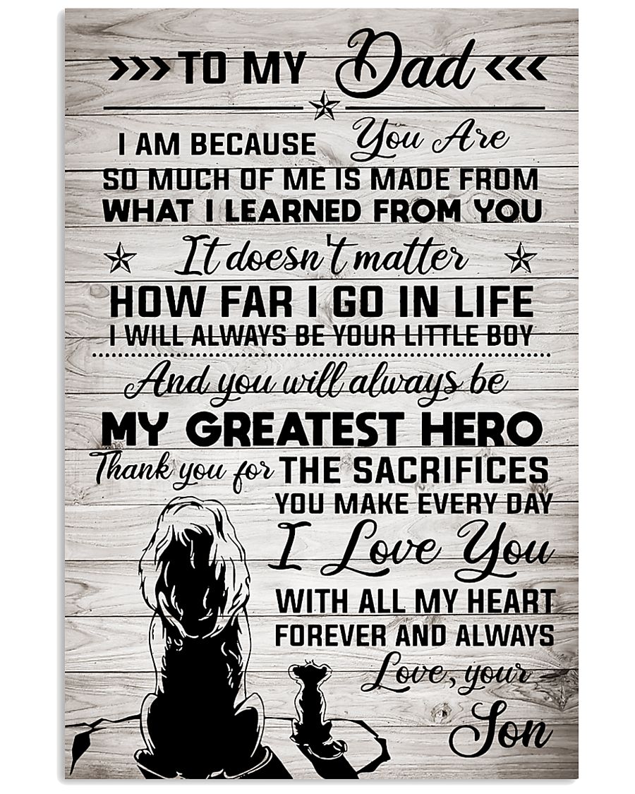 To My Dad - Lion - I Love You With All My Heart 11x17 Poster