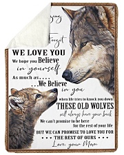 To Our Amazing Son Never Forget How Much We Love U Large Sherpa Fleece Blanket - 60" x 80" thumbnail