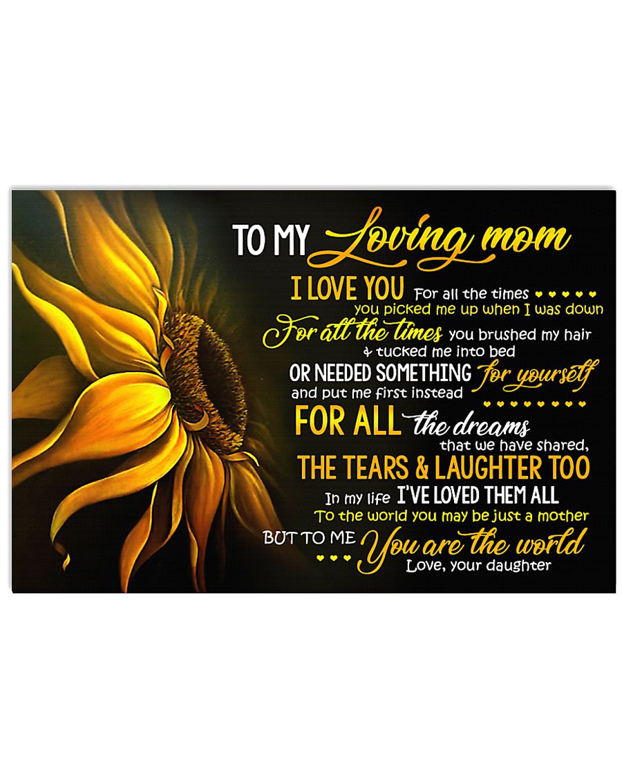 To My Loving Mom 36x24 Poster