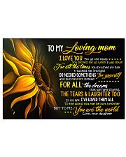 To My Loving Mom 36x24 Poster front