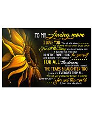 To My Loving Mom 17x11 Poster front