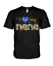 I Love Being Nana V-Neck T-Shirt thumbnail