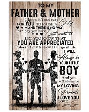 To My Father Mother - I Love You - Your Son 11x17 Poster front