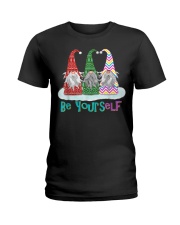 Three Gnomes Be Yours-Elf Ladies T-Shirt tile