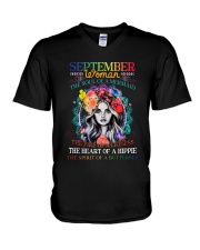 September Woman The Soul Of A Mermaid V-Neck T-Shirt tile
