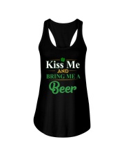 Kiss Me And Bring Me A Beer Ladies Flowy Tank tile
