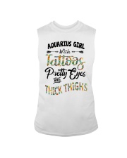 Aquarius Girl With Tattoos Pretty Eyes Sleeveless Tee tile