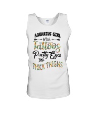 Aquarius Girl With Tattoos Pretty Eyes Unisex Tank tile