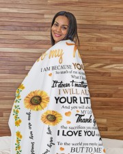 To My Mom Sunflower Large Sherpa Fleece Blanket - 60" x 80" aos-sherpa-fleece-blanket-60x80-lifestyle-front-12
