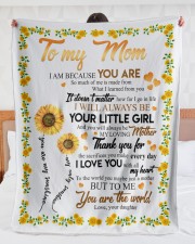 To My Mom Sunflower Large Sherpa Fleece Blanket - 60" x 80" aos-sherpa-fleece-blanket-60x80-lifestyle-front-23