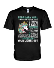 February Girl V-Neck T-Shirt tile
