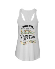 March Girl With Tattoos Pretty Eyes Ladies Flowy Tank tile