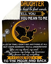 To My Daughter Sometimes It's Hard To Find Words Large Sherpa Fleece Blanket - 60" x 80" thumbnail