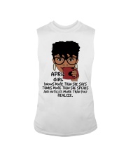 April Girl Knows More Than She Says Sleeveless Tee thumbnail