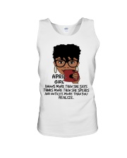 April Girl Knows More Than She Says Unisex Tank thumbnail